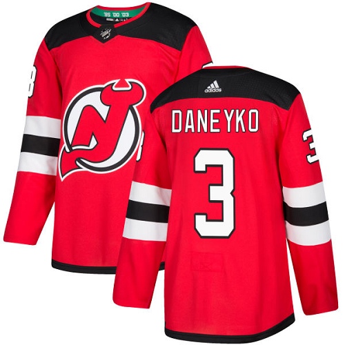 Adidas Men New Jersey Devils 3 Ken Daneyko Red Home Authentic Stitched NHL Jersey